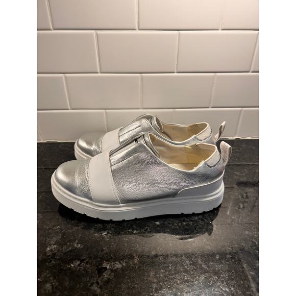 Dr. Martens Women's Silver and White Sneakers - Picture 4 of 9